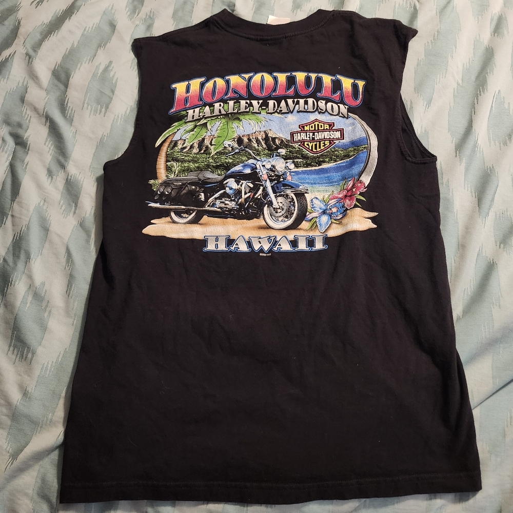 HARLEY DAVIDSON 2009 Tank Top Black Biker Sleeveless Honolulu Hawaii Men's M